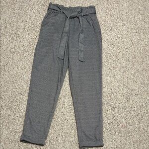 SO Gray High‑Waisted Tie Pants – Size Small (EUC)